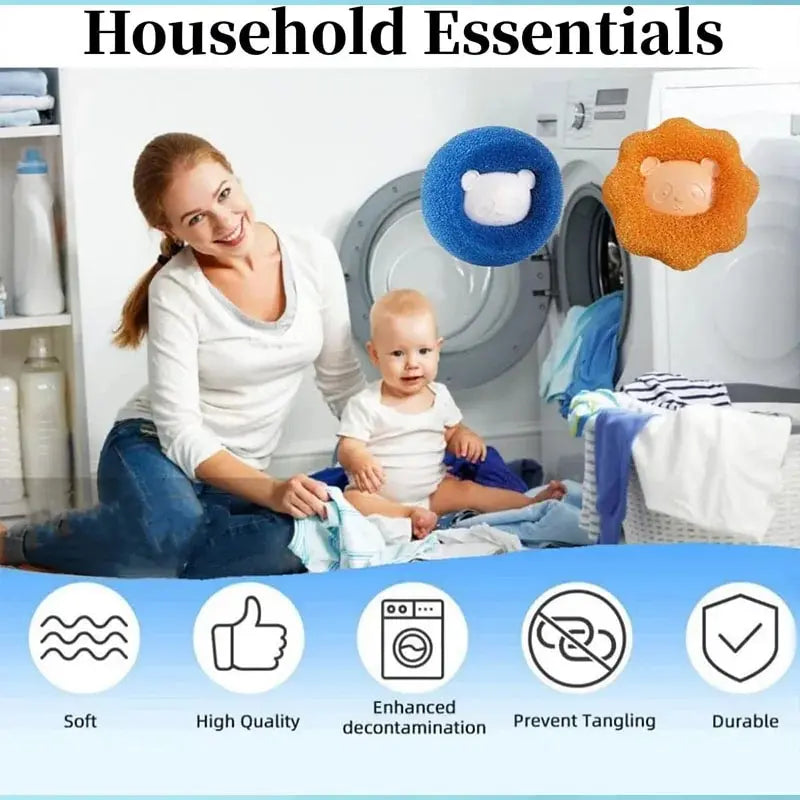 LintBalls Pro — Bolas Remove-Pêlo para Máquina de Lavar (Pack Reutilizável)