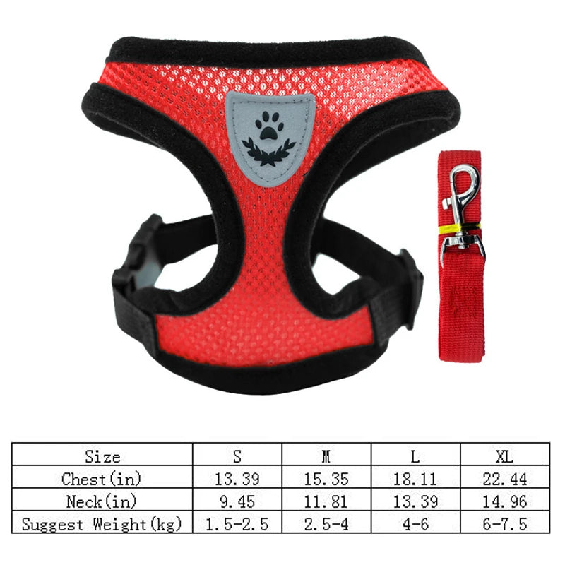 HarnessWalk Pro — Arnês Ajustável para Cão e Gato