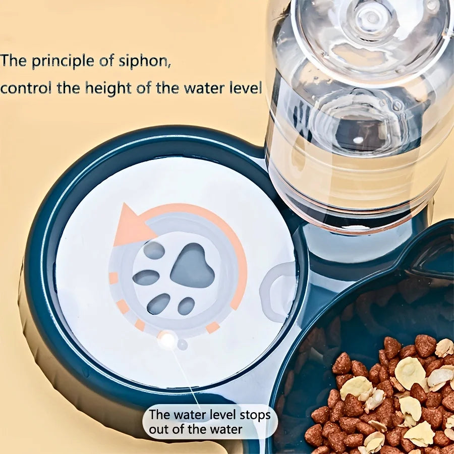 TripleBowl Pro — Conjunto de Tigelas com Bebedouro 3-em-1 para Gato