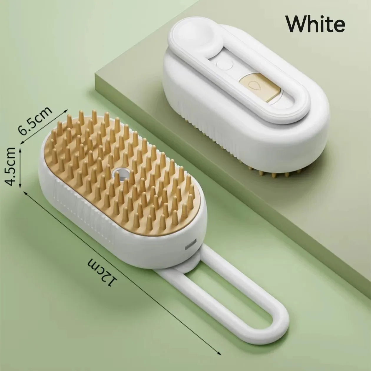 SteamBrush Pro — Escova Eléctrica 3-em-1 com Vapor para Cão e Gato