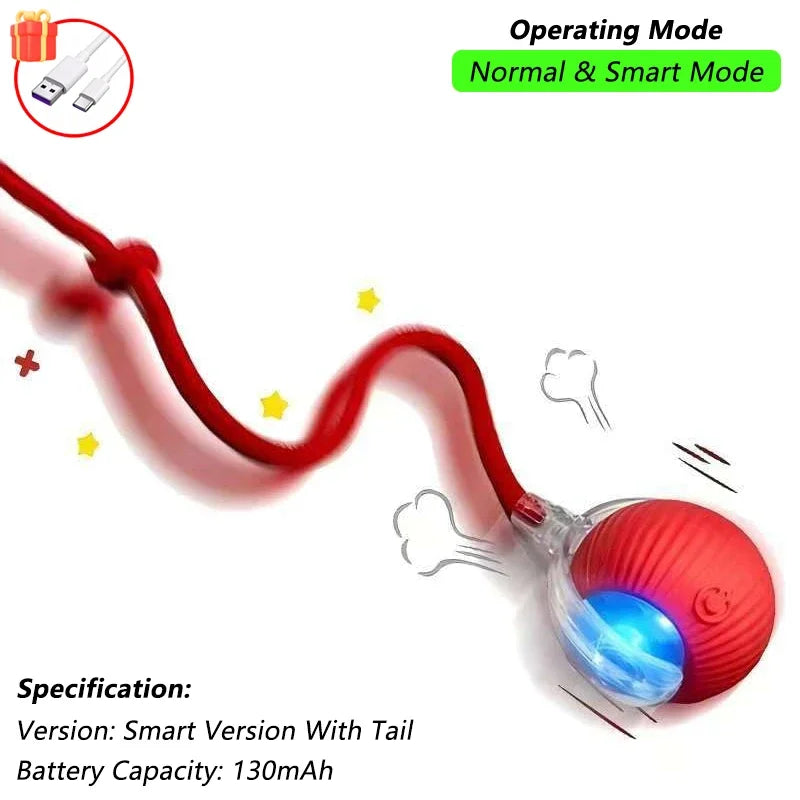 RollBall Pro — Bola Inteligente Interactiva com Cauda para Gato