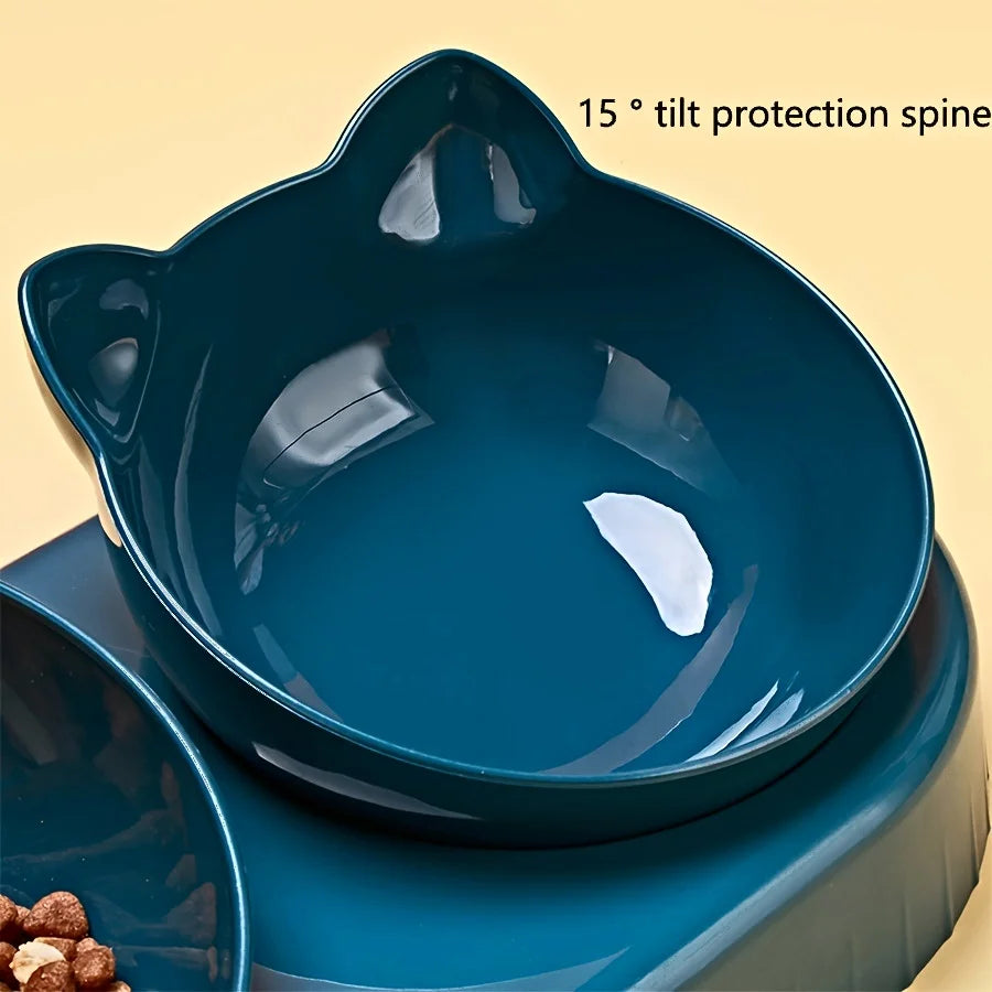 TripleBowl Pro — Conjunto de Tigelas com Bebedouro 3-em-1 para Gato