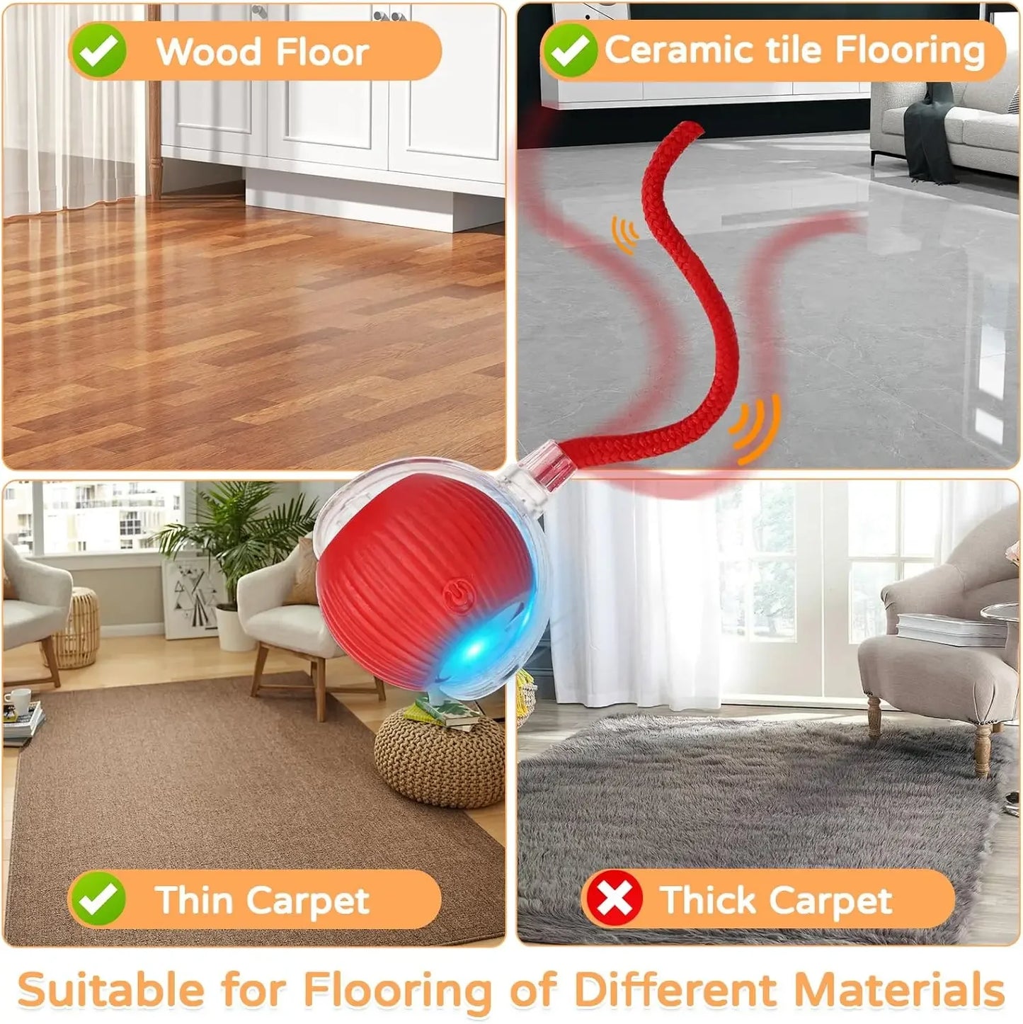 RollBall Pro — Bola Inteligente Interactiva com Cauda para Gato