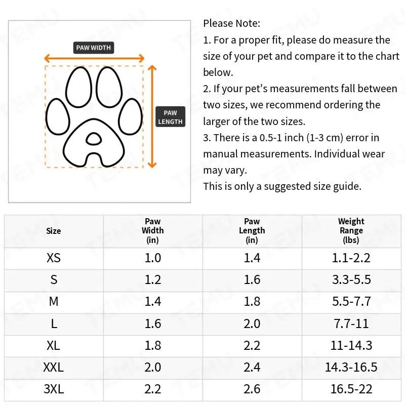 PawBoots Pro — Botas Impermeáveis para Cão (Pack 4)