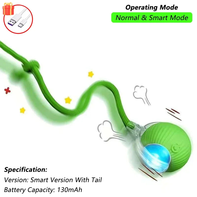 RollBall Pro — Bola Inteligente Interactiva com Cauda para Gato